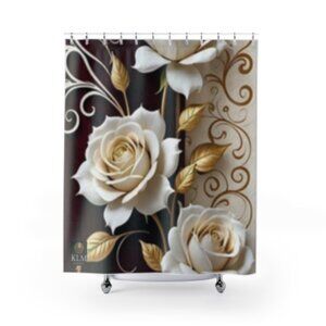 Elegant Floral Shower Curtain